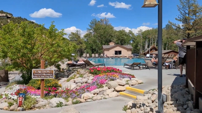 Outdoor pool area at Mount Princeton Hot Springs Resort