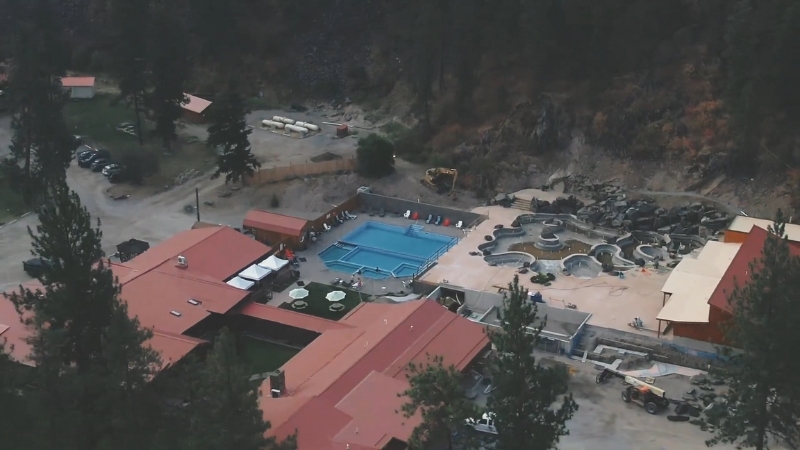Aerial view of Quinn’s Hot Springs Resort