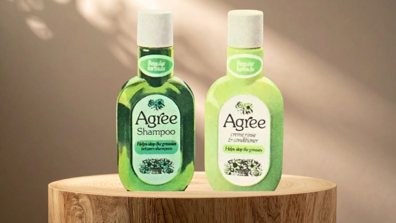 Agree Shampoo and Conditioner bottles from the original line